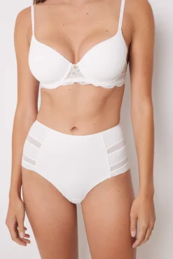 Cueca redutora alta branca tule