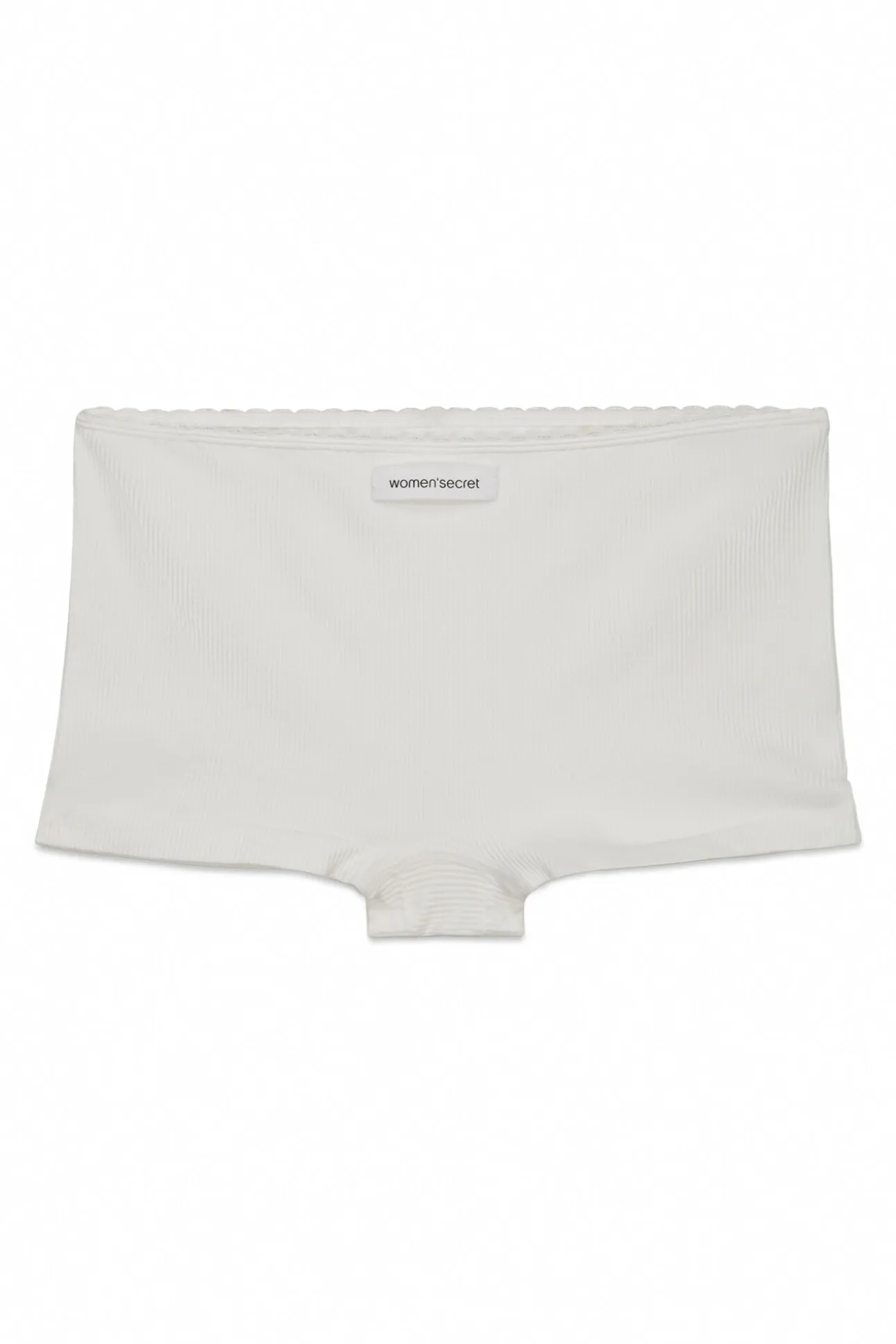 Cuecas boxer sem costura canelado branca