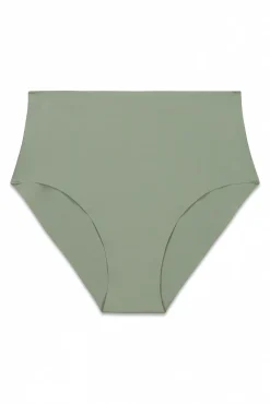 Cuecas cintura alta clean cut em microfibra caqui