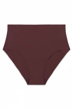 Cuecas cintura alta em microfibra clean cut bordeaux