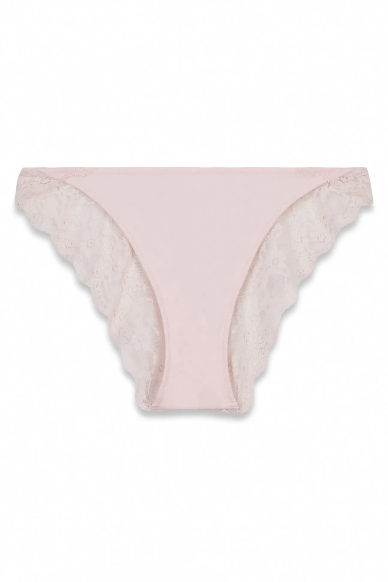 Cuecas clássicas em microfibra e renda rosa