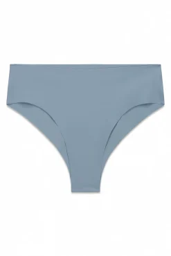 Cuecas culotte corte a laser em microfibra azul