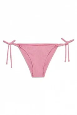 Cuecas de biquíni brasileiras textura crinkle rosa