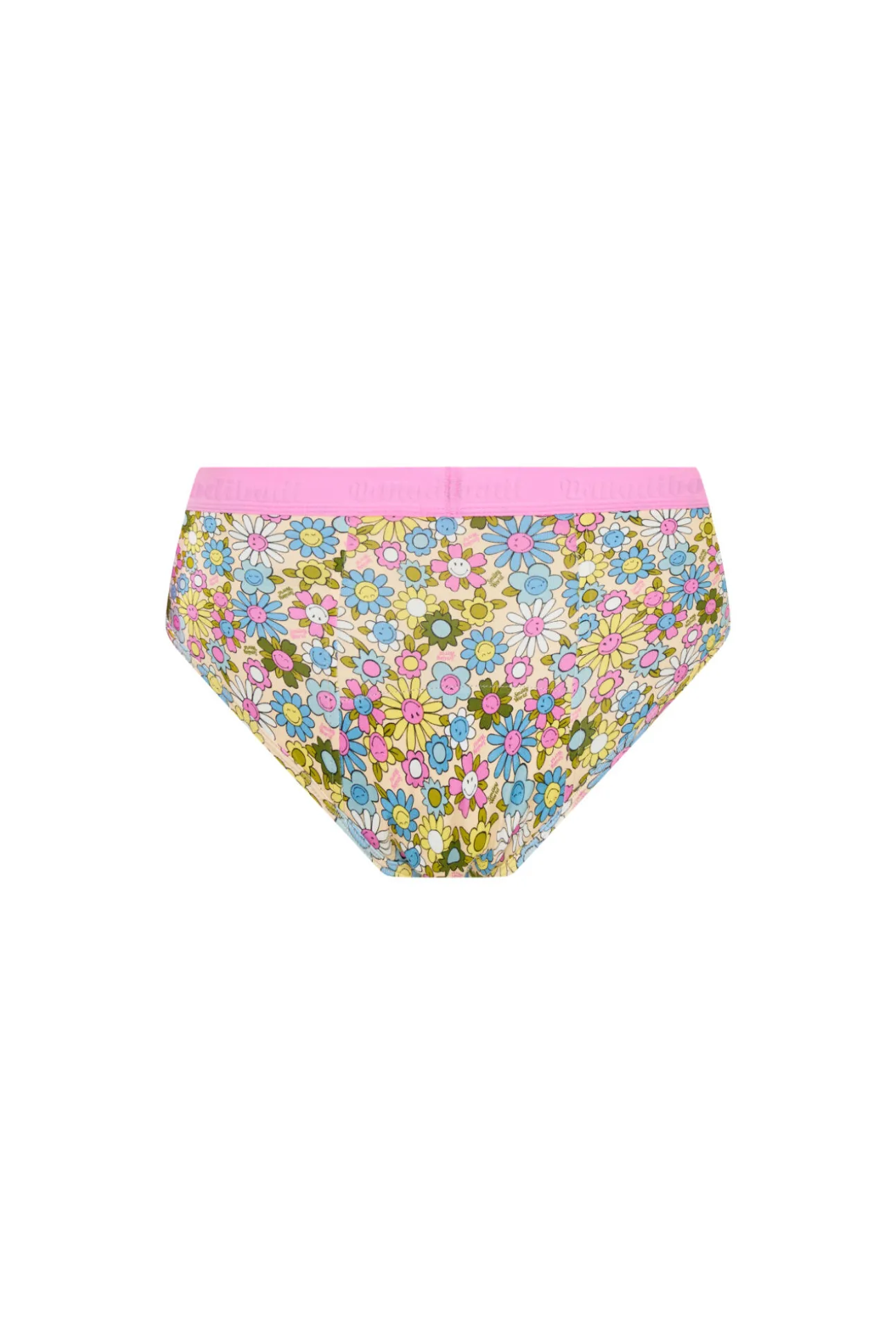 Cuecas menstruais SmileyWorld® Boyleg Teen em algodão orgânico fluxo abundante rosa