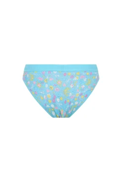 Cuecas menstruais teen em algodão orgânico fluxo abundante SmileyWorld® azul