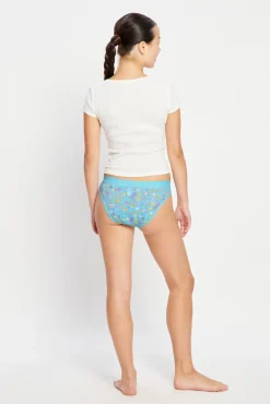 Cuecas menstruais teen em algodão orgânico fluxo abundante SmileyWorld® azul