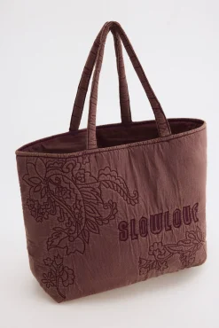EMBROIDERY WASHED SHOPPER