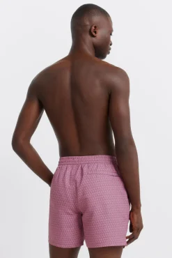 Fato de banho estampado de folhas com bolso de fecho-éclair