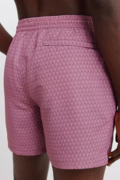 Fato de banho estampado de folhas com bolso de fecho-éclair