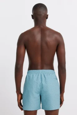 Fato de banho estampado mosaico bolso fecho-éclair