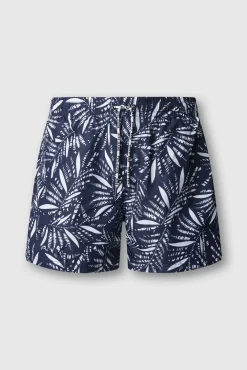 Fato de banho regular com cordão estampado tropical