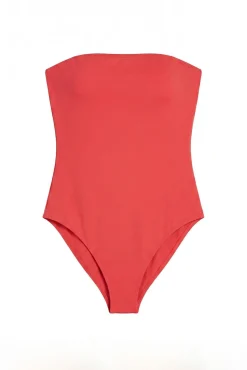 Fato de banho bandeau vermelho