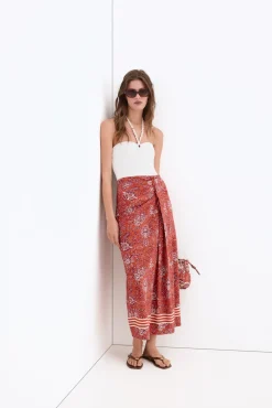 Fato de banho em jacquard e missangas