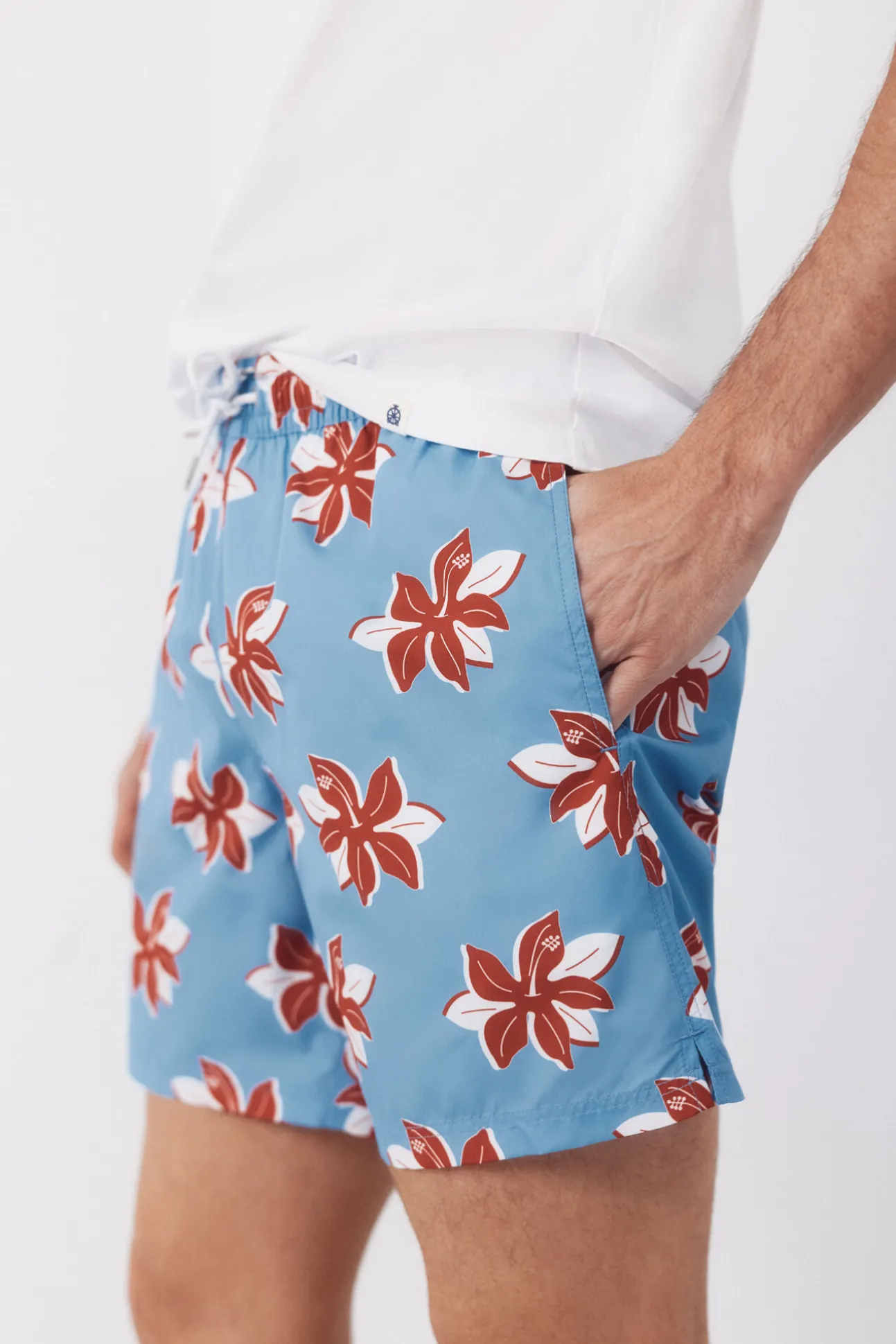 Fato de banho estampado de flores grandes