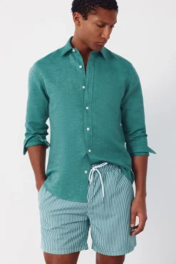 Fato de banho estampado riscas finas