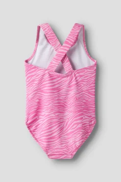 Fato de banho estampado zebra costas cruzadas