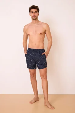 Fato de banho marinheiro com estampado de âncoras para homem