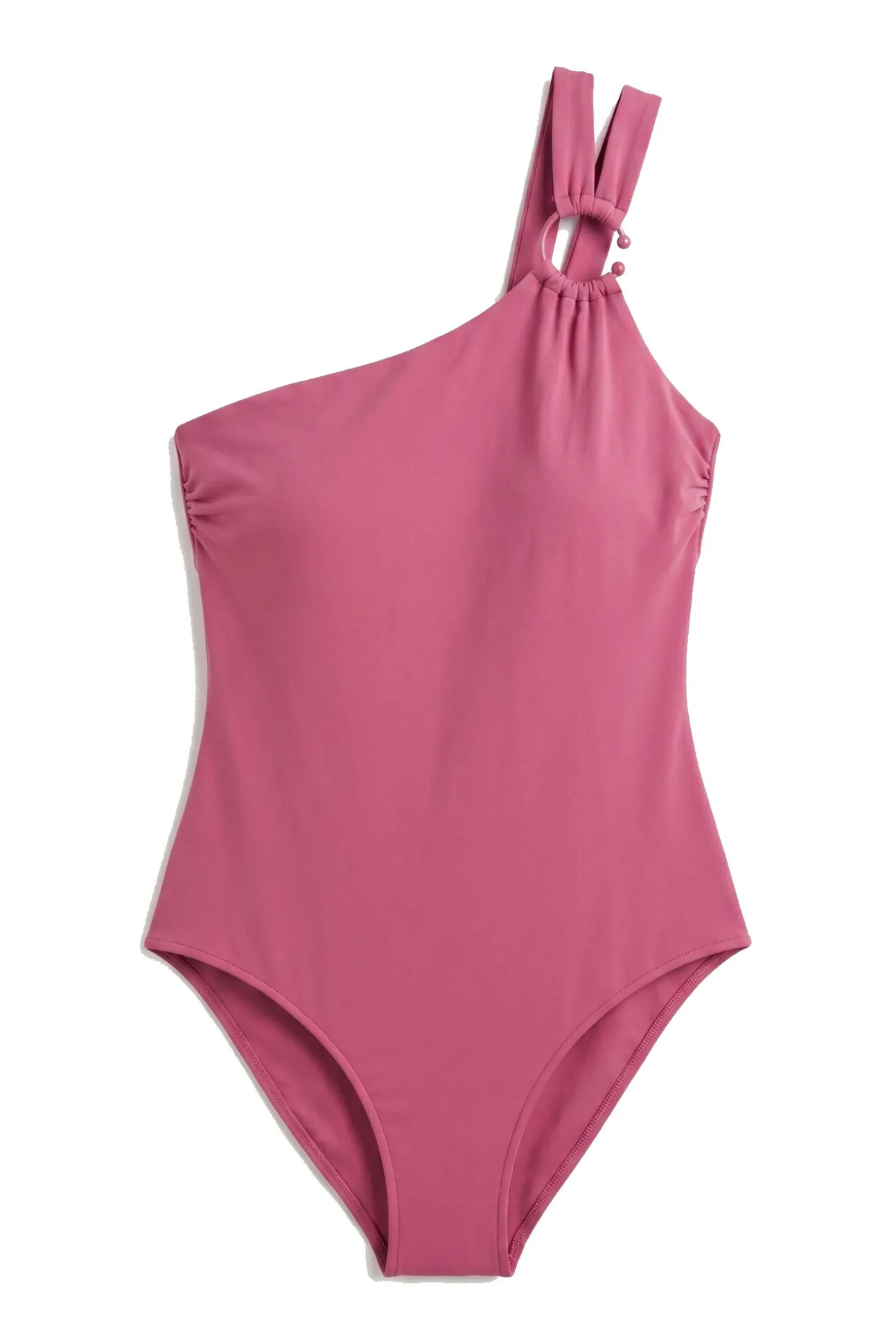 Fato de banho moldador assimétrico rosa