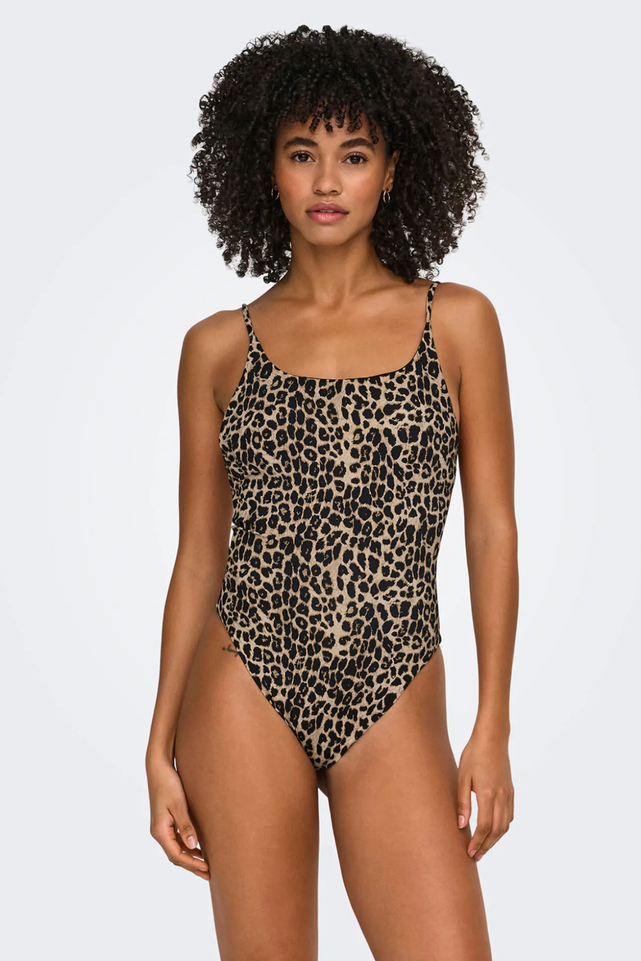 Fato de banho sem aros estampado leopardo