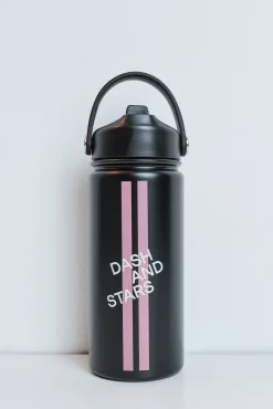 Garrafa de aço inoxidável preta