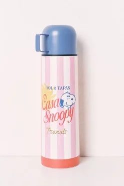 Garrafa em aço inoxidável Snoopy riscas