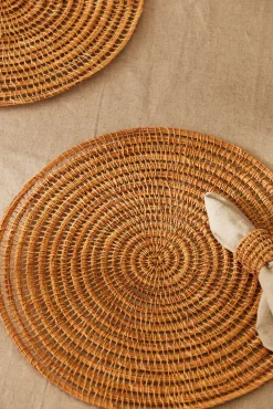 Individual redondo de fibra natural Togo Diâm. 38