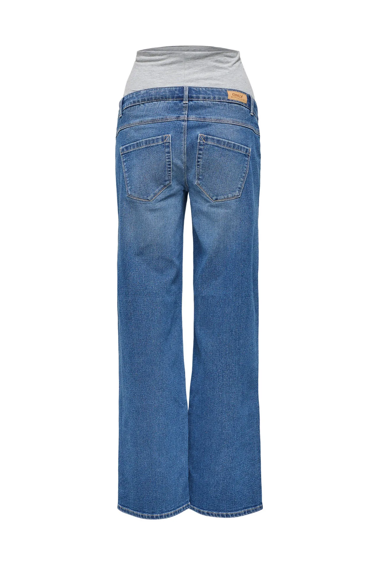 Jeans de maternidade perna larga