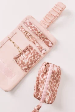 Joalheiro de enrolar estampado animal rosa