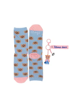 Kit de meias + porta-chaves - Mama bear