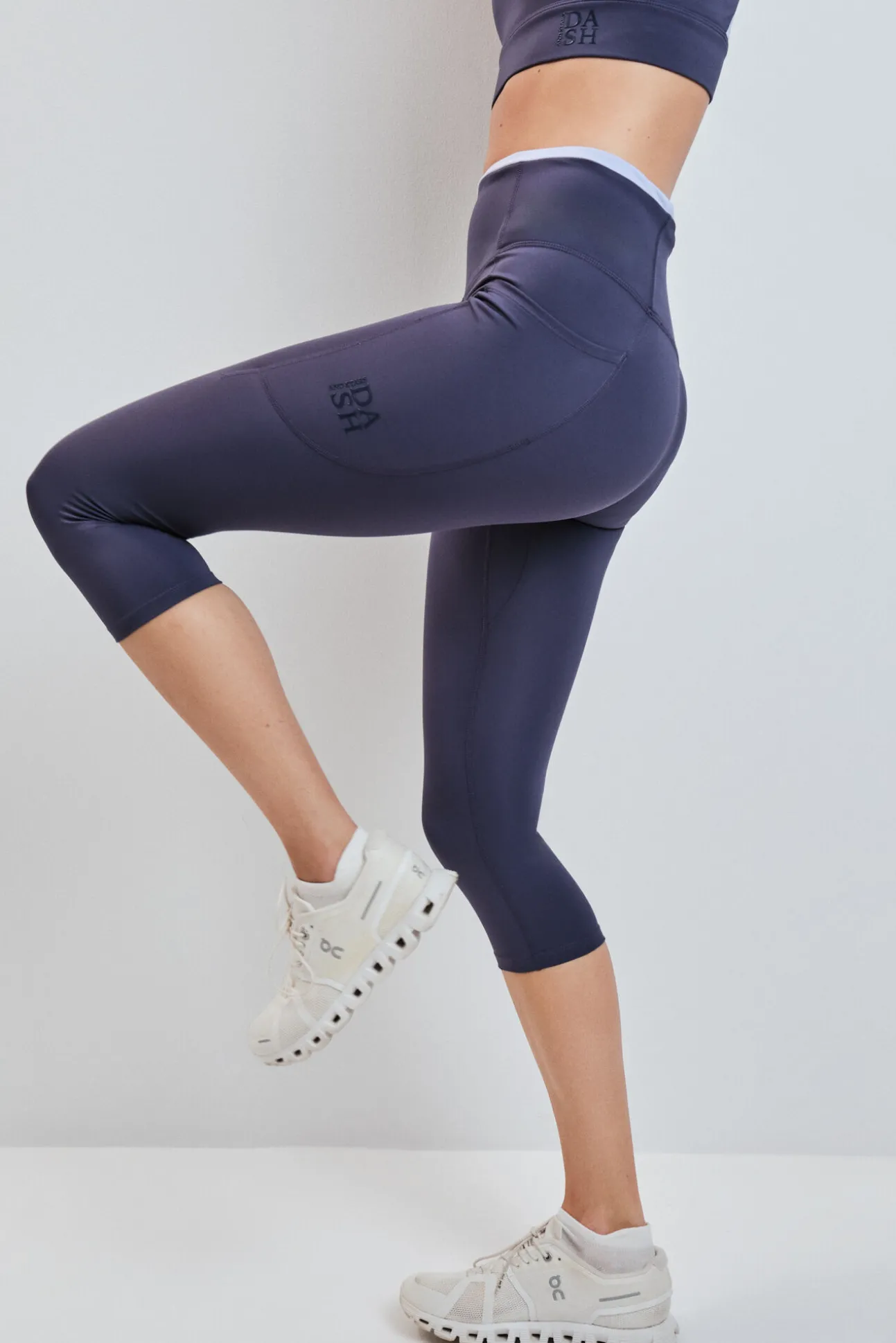 Legging capri 4D STRETCH cinza