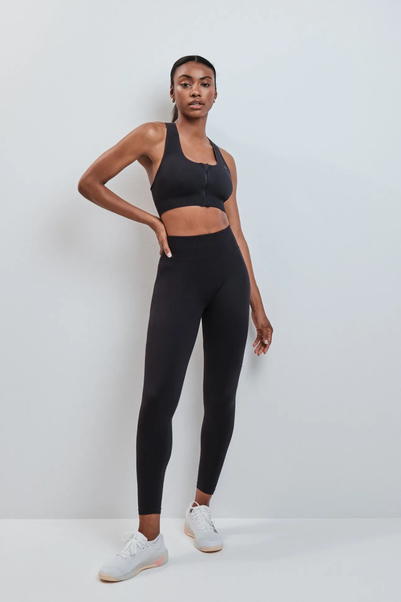 Legging comprida preta SEAMLESS FIT