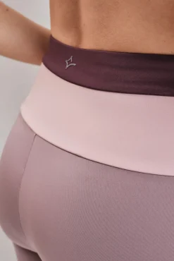 Legging curto 4D STRETCH color block rosa