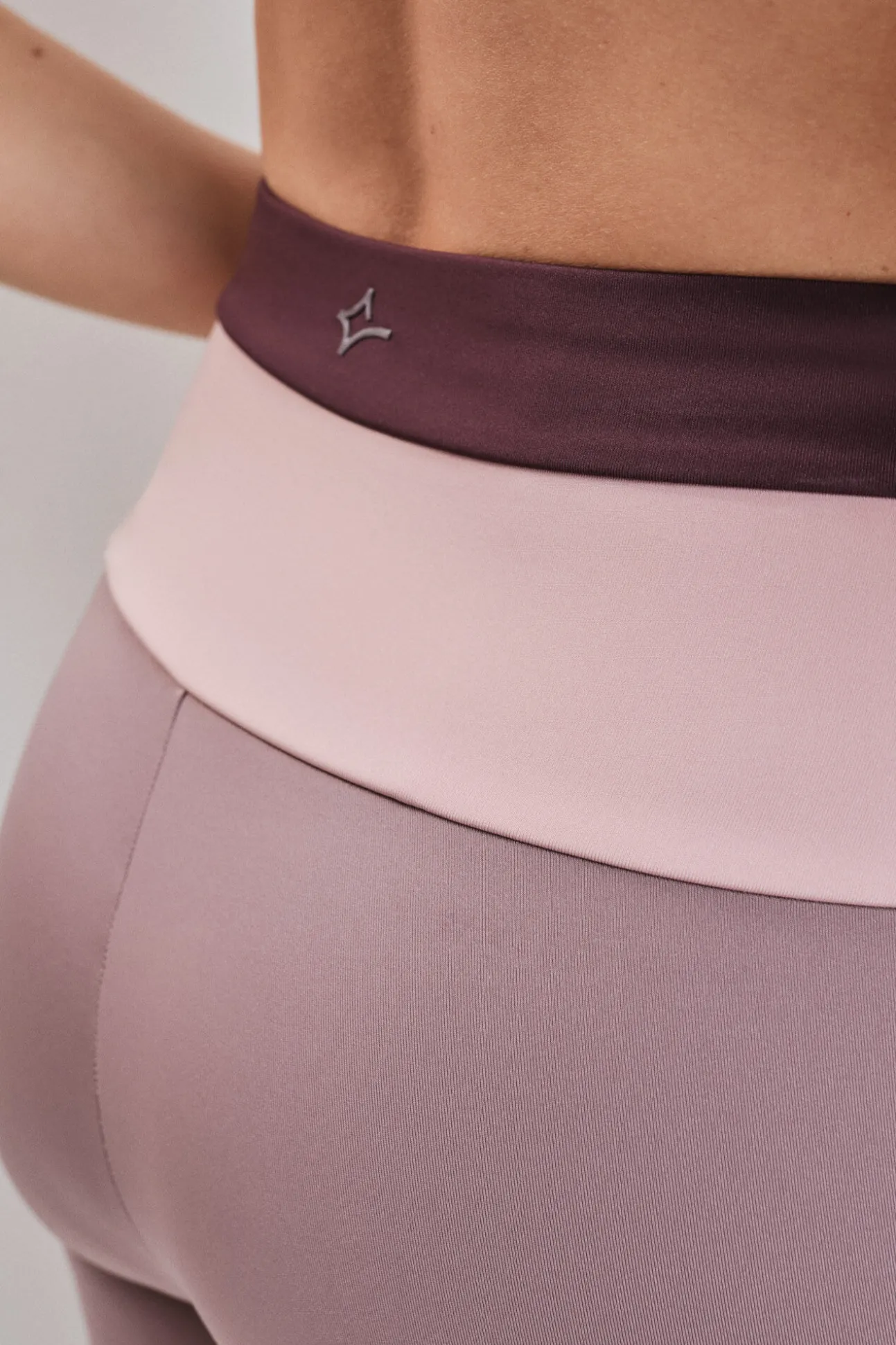 Legging curto 4D STRETCH color block rosa