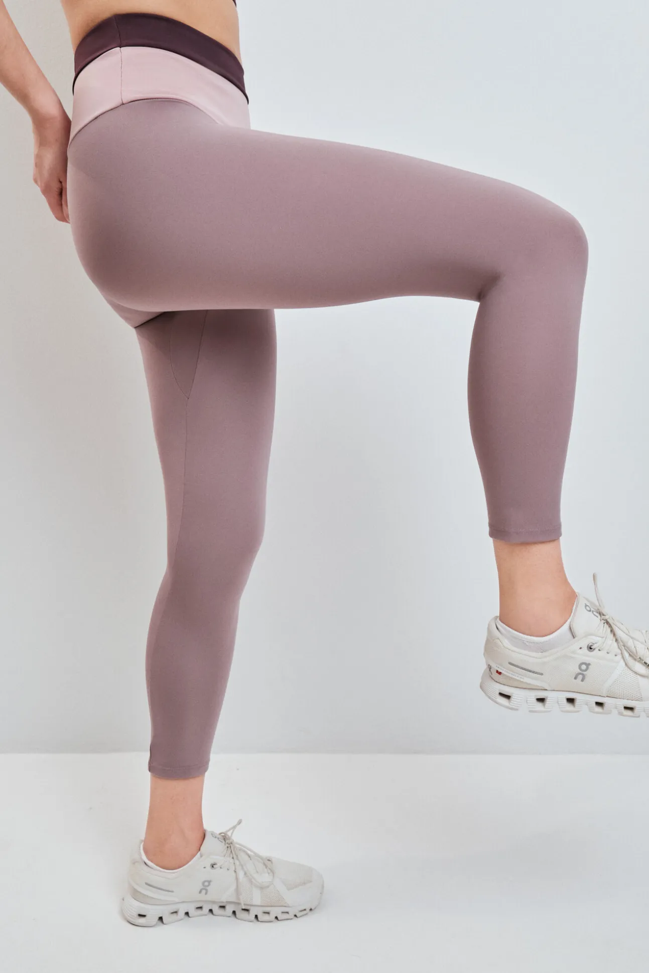 Legging curto 4D STRETCH color block rosa