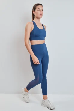 Legging 4D STRETCH curta azul