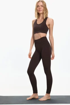 Leggings caneladas sem costura