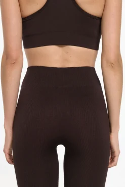 Leggings caneladas sem costura