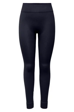 Leggings com nervuras de cintura alta sem costura