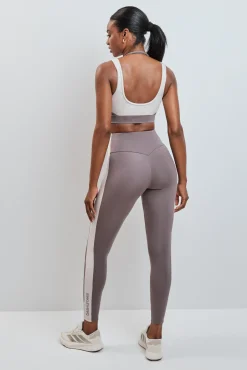 Leggings compridos 4D STRETCH contraste marrom