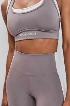 Leggings compridos 4D STRETCH contraste marrom