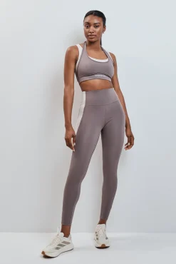 Leggings compridos 4D STRETCH contraste marrom