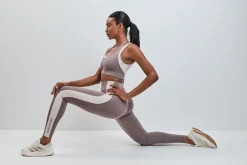 Leggings compridos 4D STRETCH contraste marrom