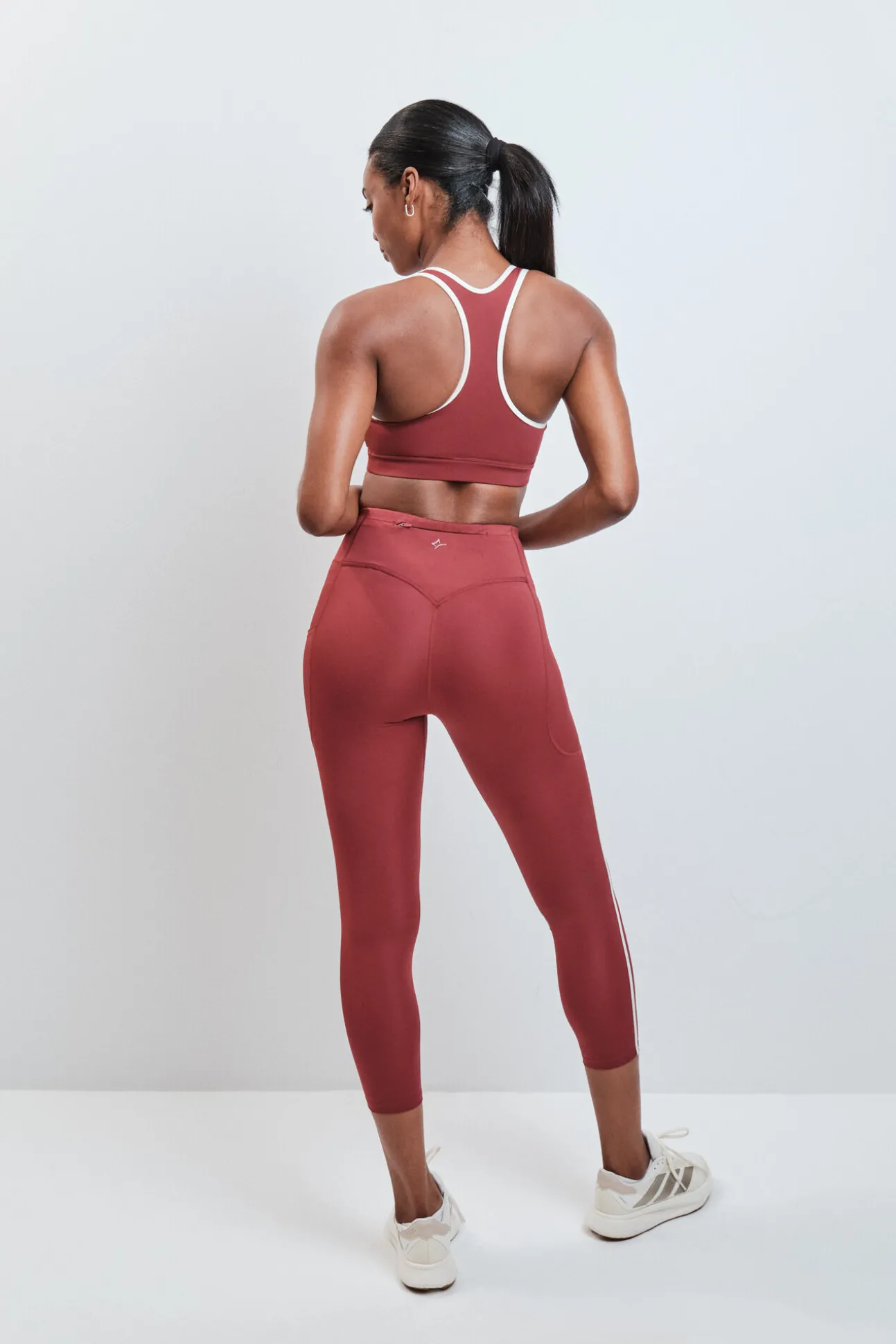 Leggings crop 4D STRETCH bordeaux