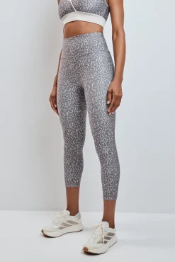 Leggings crop 4D STRETCH estampado manchas marrom