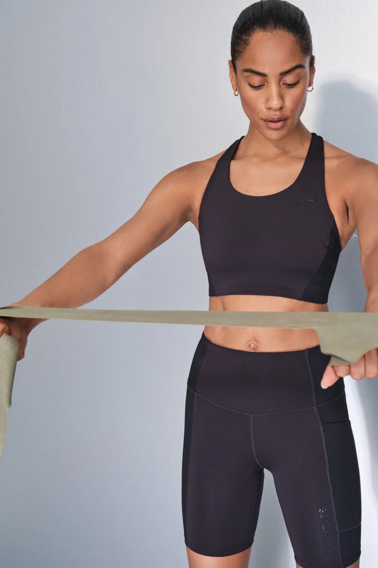 Leggings de ciclismo pretas 4D STRETCH