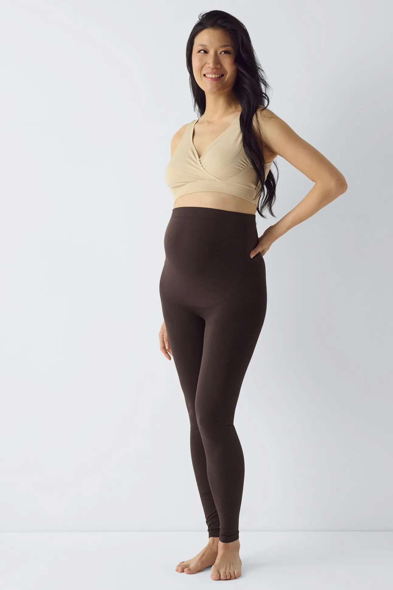 Legging sem costura maternity