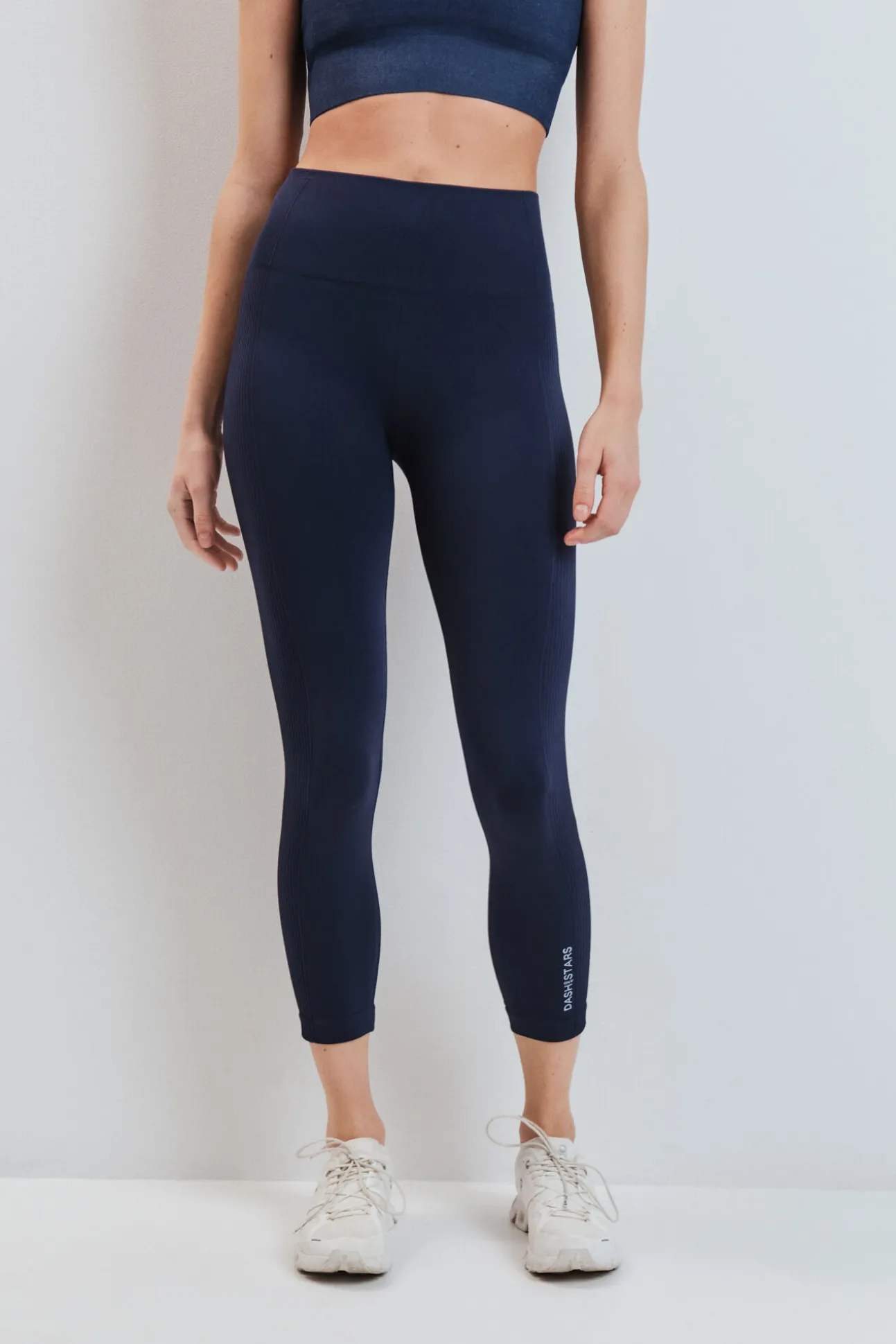 Leggings sem costura COMFORT crop azul