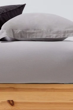 Lençol de baixo de linho algodão. Cama 80-90 cm.