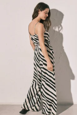 Macacão comprido estampado zebra