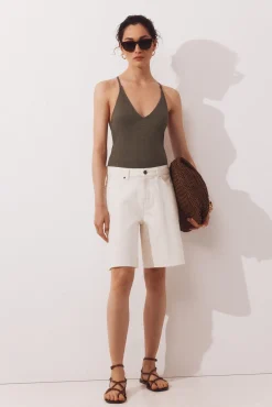 Maiô shapewear/moldador de tecido brilhante